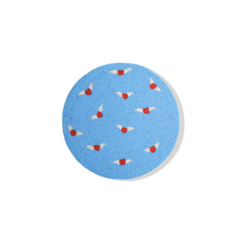 Ensemble de table perlé « Amour en vol »