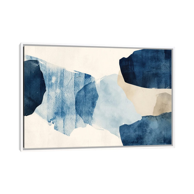 «Blue Imagination I», reproduction d'art murale, H 18 po x l 26 po, Impression encadrée sans passe-partout, Blanc