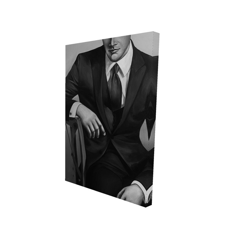 Homme d'affaires, toile noire - Décoration intérieure élégante pour les professionnels