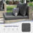 5 Pieces Rattan Patio Conversation Sets With Cushions-1474505580