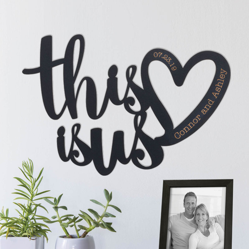Décoration murale en bois personnalisée This Is Us Us