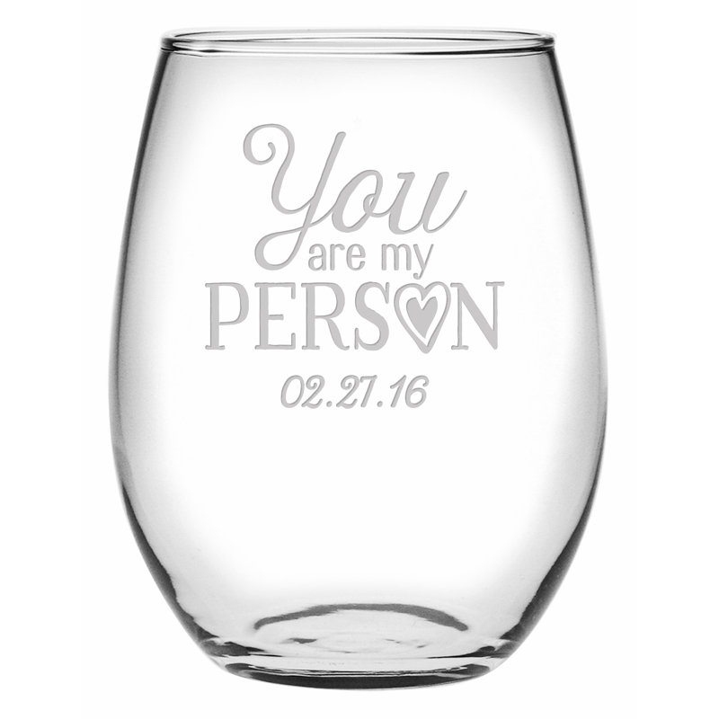 Vous êtes ma personne 21 oz. Verre à vin sans pied, Oui