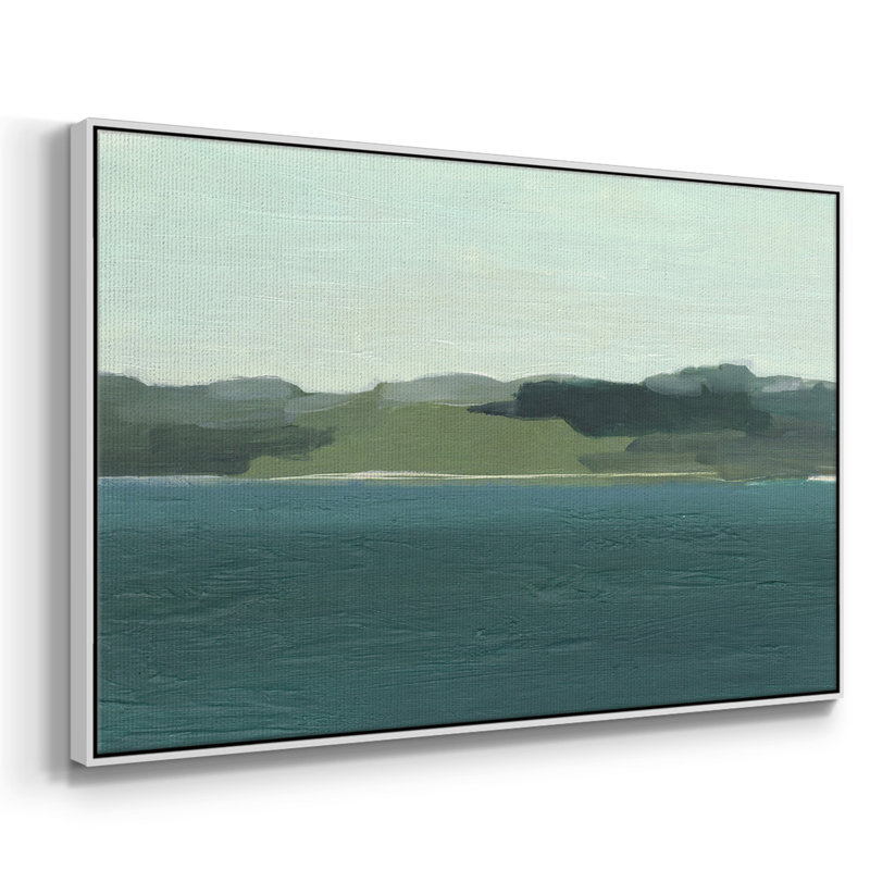 Calming Lake View I, reproduction d'art sur toile, H 25 po x l 37 po x P 2 po, Blanc