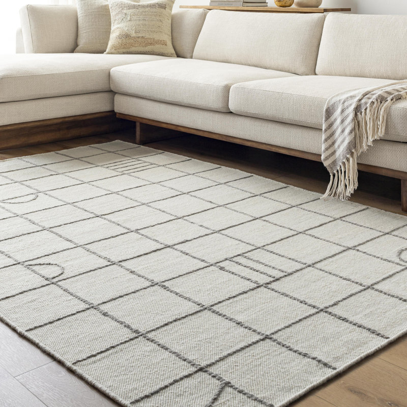 Loeb Flatweave Wool Checkered Indoor Rug, Rectangle 5' x 7'6"