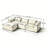 107" Compressed Sectional Sofas (Beige)-1993808462