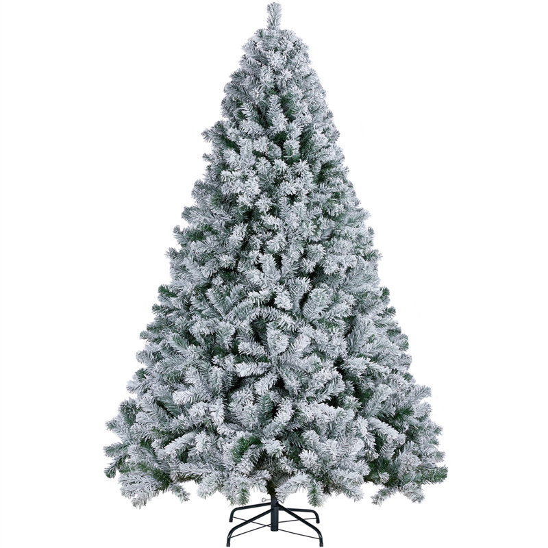 Annilee Unlit Flocked Artificial Christmas Tree, 7.5 ft
