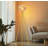 65'' Modern Tripod Floor lamp with Glass Shade，Gold Standing Lamp with LED Bulb for Living Room