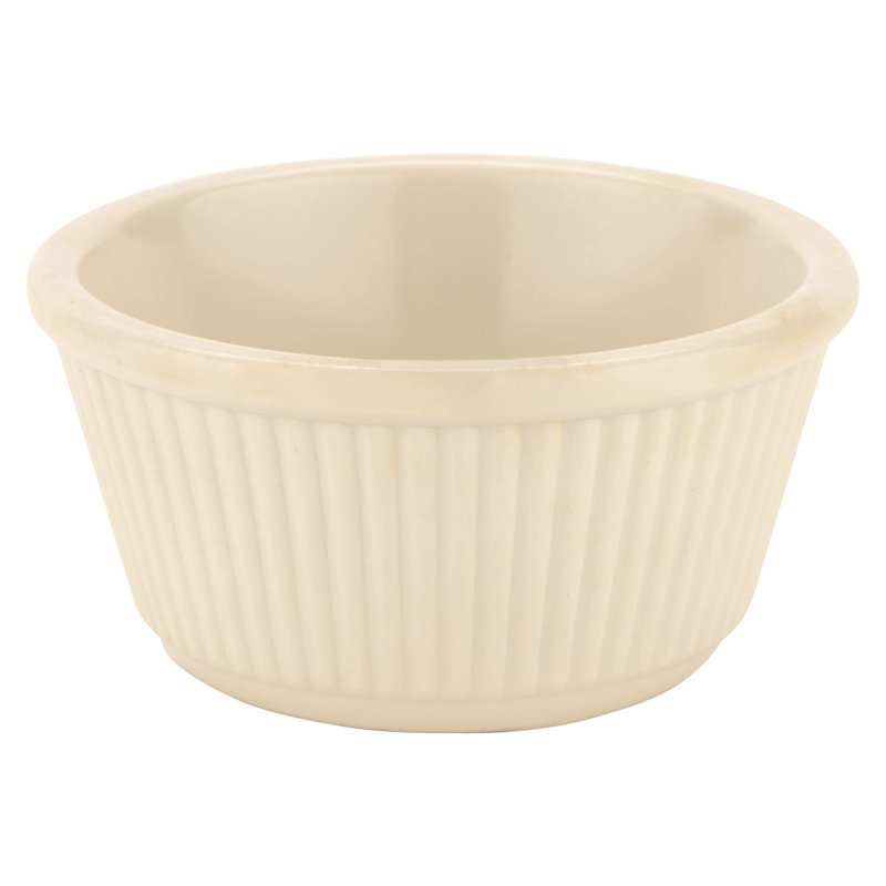 GET Plat de cuisson en mélamine et ramequin, Ivoire