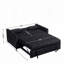 Lit escamotable en velours avec dossier ajustable et coussins-971695144