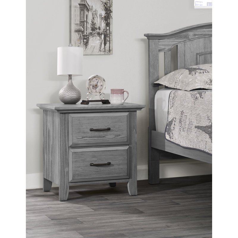 Table de chevet Oxford Baby Willowbrook 2 Dr Oxford, Gris graphite