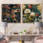 Perrigo - Ensemble de 2 collages carrés de paysages abstraits-101848082-101848083