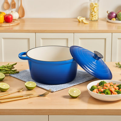 Living And Home Cast Iron Round Dutch Oven