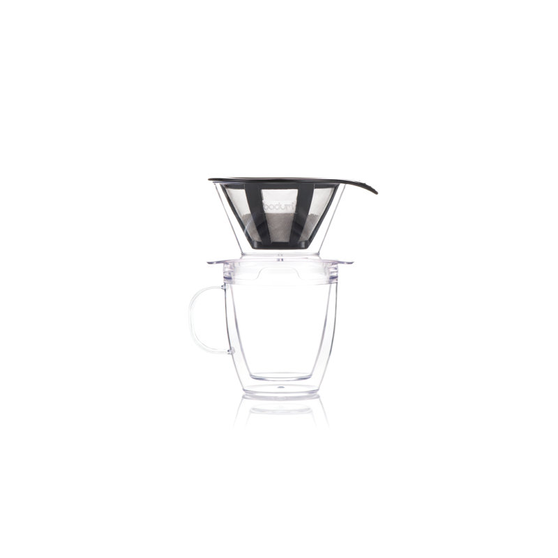 Ensemble de goutteurs à café 1,5 tasse Bodum avec tasse à double paroi et filtre permanent, 12 onces Bodum