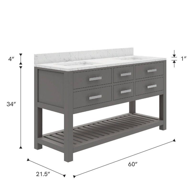 Madalyn 72'' W Vanity, Cashmere Gray