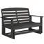 Banc oscillant confortable pour terrasse avec cadre en PEHD pour vous détendre et profiter du plein air-387138562