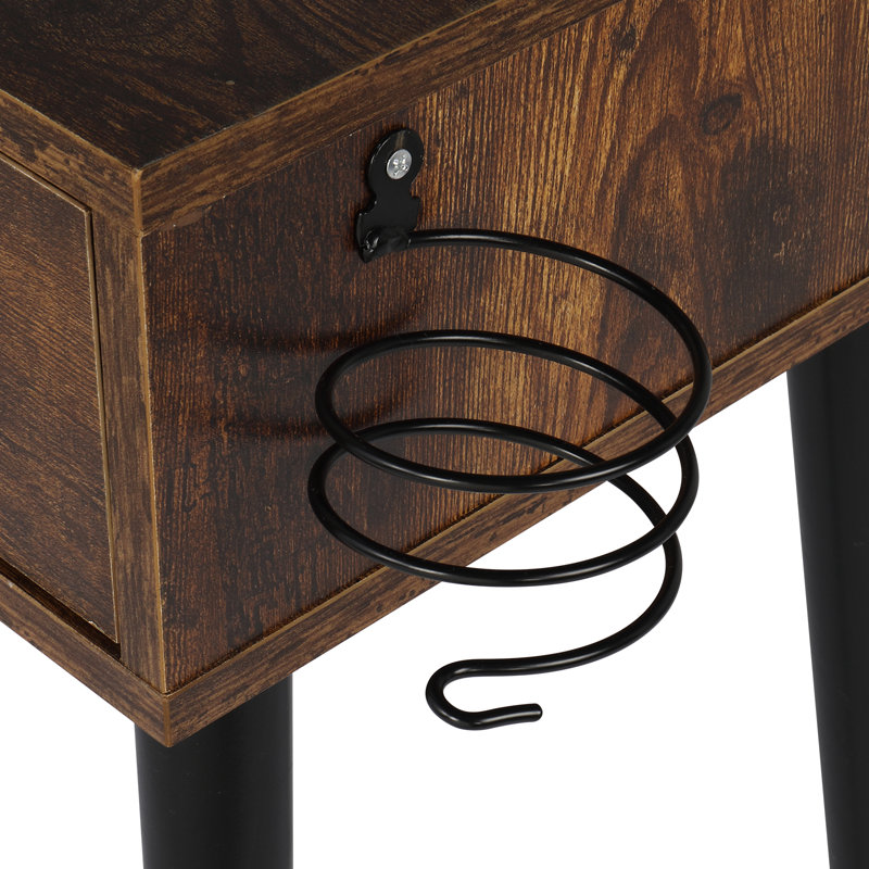 Ensemble coiffeuse avec tabouret et miroir Kyla