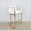 Lucca Upholstered Stool with Metal Frame