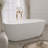 63" Freestanding Bathtub Solid Surface Stone Resin Soaking Tub-106911487