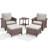 5 Piece Outdoor Wicker Chair Set With Ottomans And Side Table-1516539535