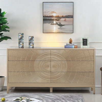 Commode de luxe à 6 tiroirs pour hall d'entrée et buffet