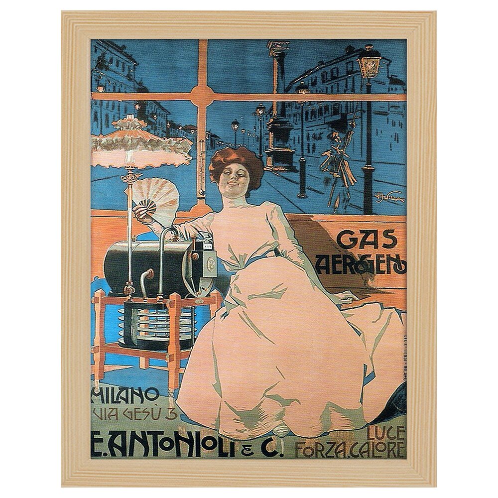 Leinwandbild Vintage Advertising Poster Aerogen Gas