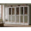 Armoire-penderie à porte coulissante 100% en bois massif à 6 miroirs Portlynn-278204826