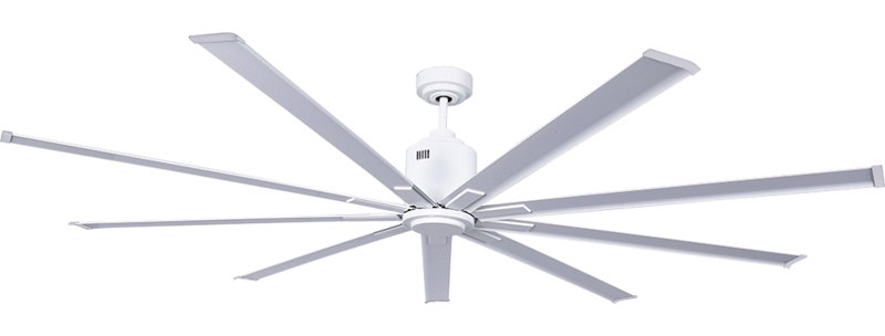 Cristobal 220cm Ceiling Fan, Lacquered White
