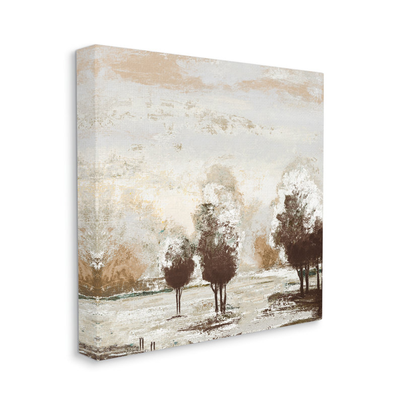 «Distress Nature Tree Collage» par Michael Marcon - Peinture, H 17 po x l 17 po x P 1,5 po, Toile tendue