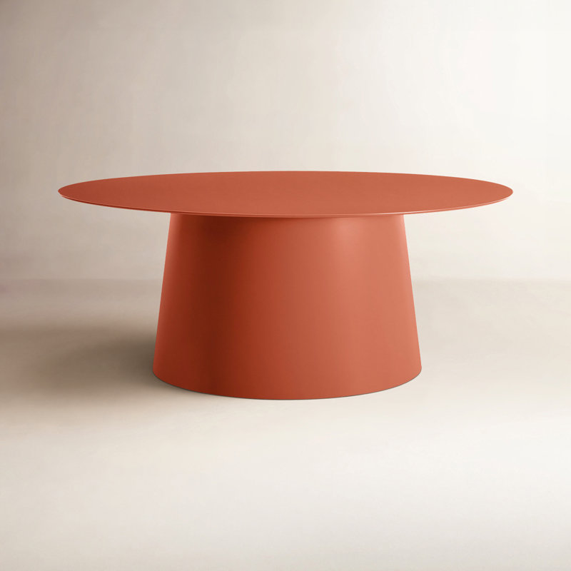 Circula Coffee Table, 15" H x 36" L x 36" W, Tomato