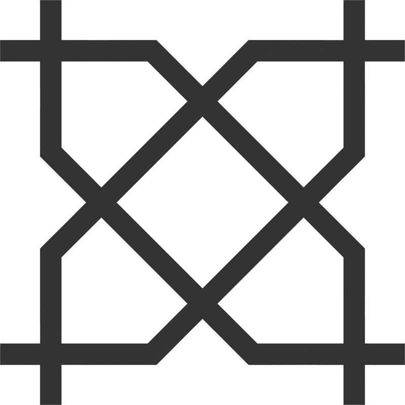 Gatsby 6" x 6" Geometric Pattern Matte Porcelain Tile