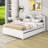 Full Size Platform Bed with Trundle and Storage Shelves-86914852