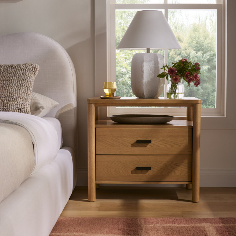 Kaplan Wood 29" Nightstand, Natural