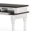 Console Orso, plateau rectangulaire brun de 76 pouces, acajou blanc