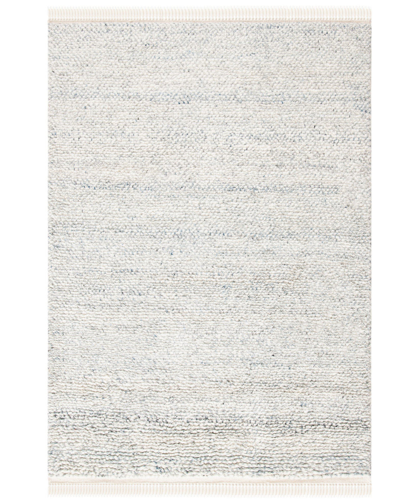 Wyly Gray Handmade Wool Rug, Rectangle 5' x 8'