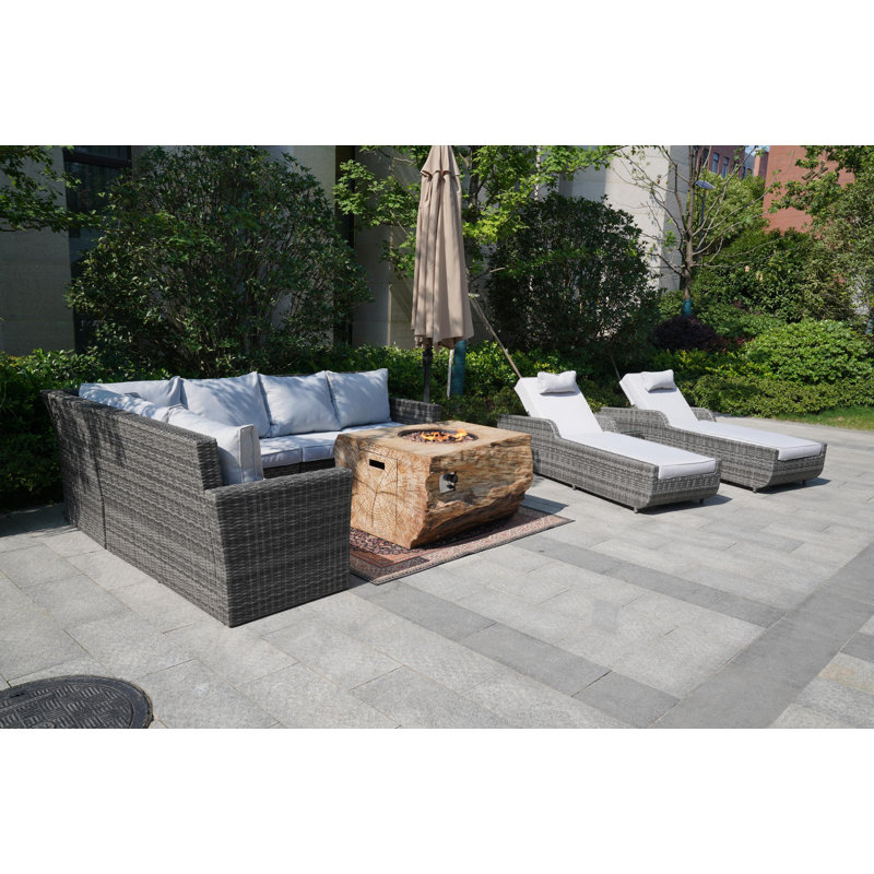 8 - Person Patio Conversation Set with Cushions
