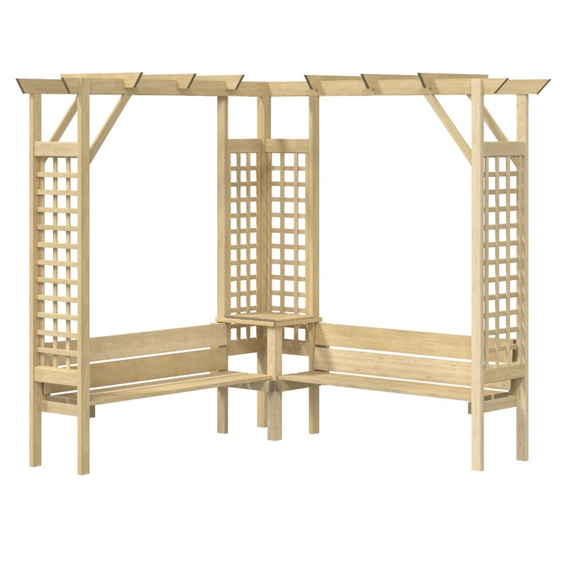 Naeem Solid Wood Pine Outdoor Bench