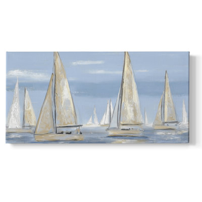 Série nautique-CCxxx- Toile tendue avec châssis tendue, prête à être accrochée