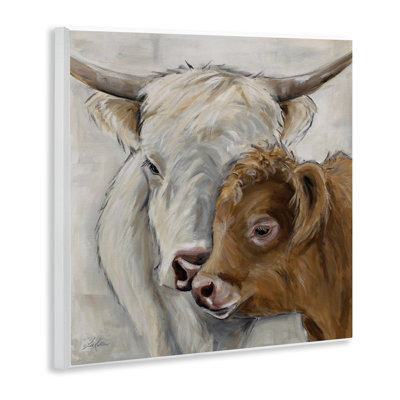 Highland Cow & Calf Contrasts Wall Plaque, design by Lee Keller