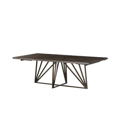 Abreia Extendable Metal Base Dining Table