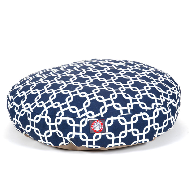 Oreiller pour animal de compagnie / classique, Bleu marine, Grand (l 42 po x p 42 po x H 5 po)