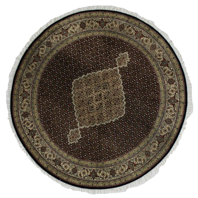 Kasonya Oriental Area Rug in Black