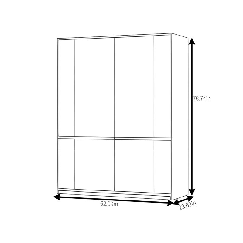 Kasper, H 78,74 po x l 62,99 po x P 23,62 po