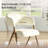 4" Thick Cushion Upholstered Dining ArmChair with Wood-Look Metal Leg-1647748737