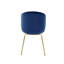 Ensemble de 2 chaises d'appoint Chuchip en velours bleu et finition dorée-1912704644