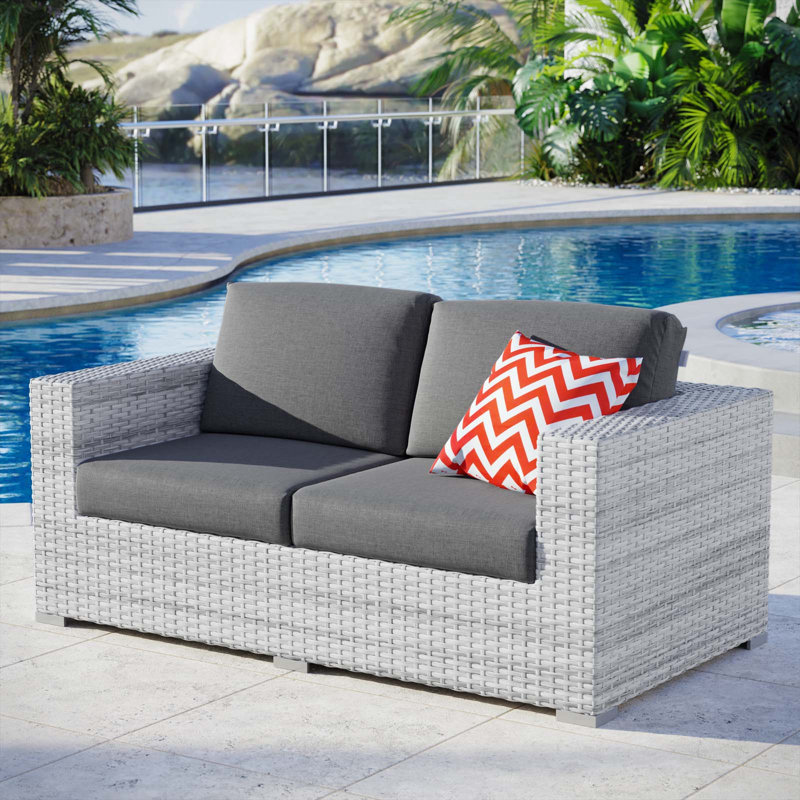 Convene Outdoor Patio Loveseat, Charcoal
