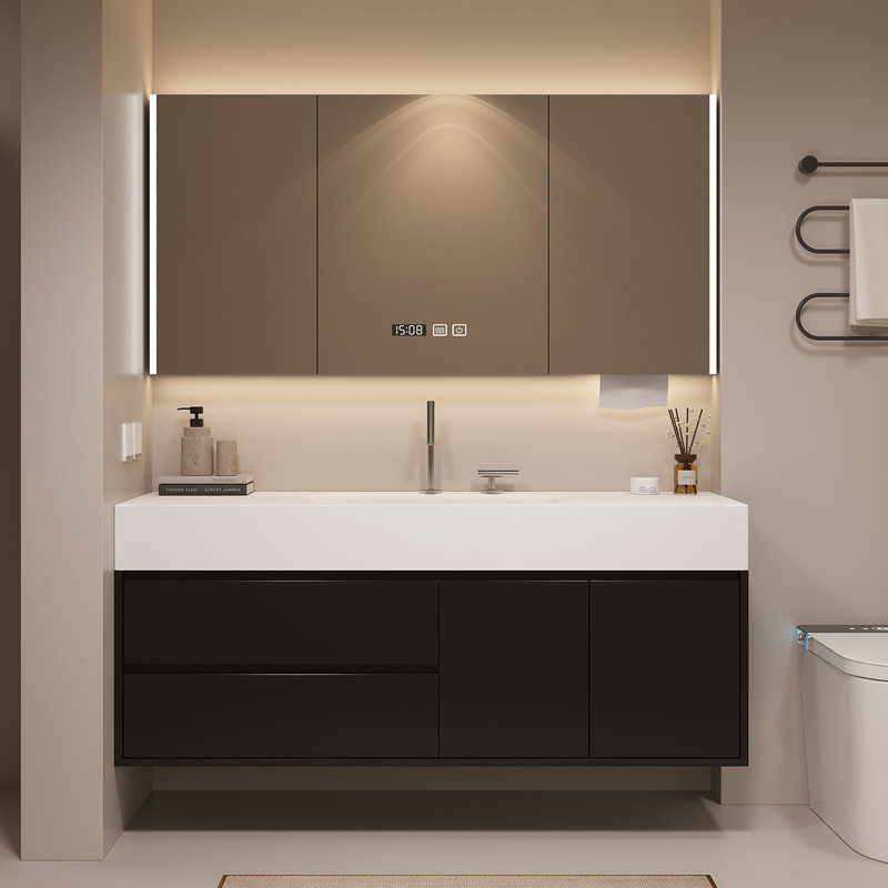 Armoire de salle de bain moderne et minimaliste, H 21,7 po x l 47,2 po x P 21,7 po
