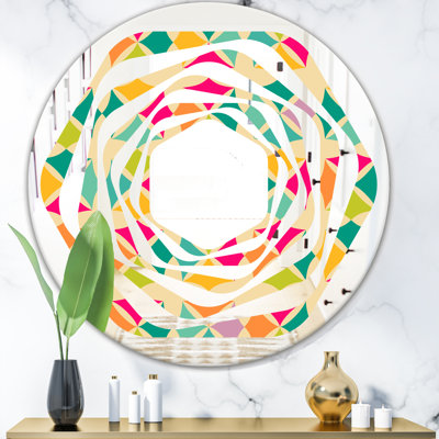 Whirl Modern Frameless Wall Mirror