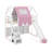 Twin House-Shaped Loft Bed With A Tent-1874973452