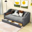 Lit de jour rembourré 2 tiroirs Cashmere