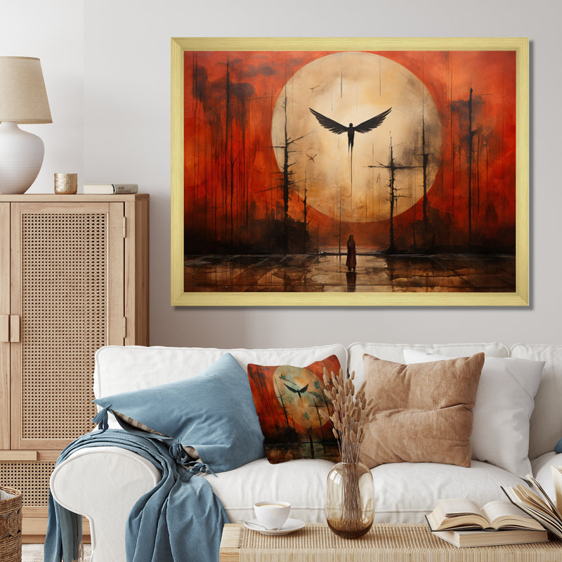 Coral Black Mexico Art The Fall I, reproduction d'art sur toile, H 30 po x l 40 po x P 1,5 po, Cadre doré à une seule photo